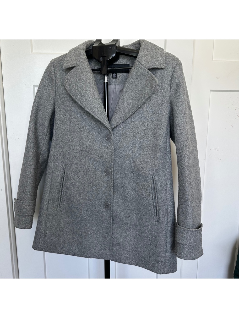 Andrew Marc Marc New York Gray Wool Blend Coat Large